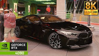 8K Ultra Realistic Graphics Tracing Mod  BMW M8  Cyberpunk 2077 with New  Photorealistic City [upl. by Adnirak]