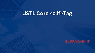 26cif tag in JSTL  JSTL Tag libs  JSP Tutorial [upl. by Clements512]