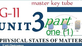 chemistry grade 11 unit 3 part 1 physical state of matter New curriculum master key tube [upl. by Einafats]