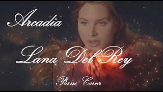 Lana Del Rey  Arcadia  Piano Cover  Karaoke Version [upl. by Lorine]