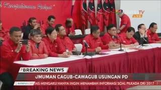 PDIP Umumkan Bakal CagubCawagub DKI Jakarta [upl. by Oralie]