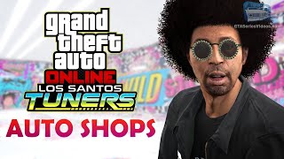 GTA Online Los Santos Tuners  All Auto Shop Interiors and Upgrades [upl. by Mirella97]