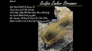 Tying a Sculpin Zonker Streamer  Tied by Matthias Dibiasi  DePunkt Fly [upl. by Adnorehs]