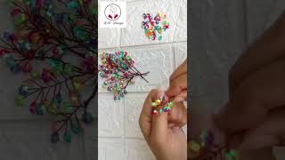 Diy hair accessories making tutorial 💕 shorts [upl. by Annerol788]