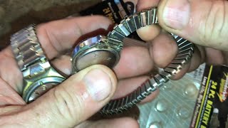 REMOVING a LINK speidel stretch watch band TRICKY uclip expansion expandable [upl. by Erialc674]