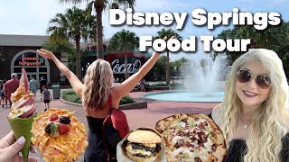 DISNEY SPRINGS FOOD TOUR 🍔 Walt Disney World vlog 2024 [upl. by Adnovad]