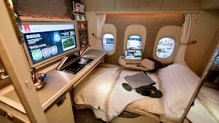 EMIRATES Boeing 777 First Class  Dubai to Brussels flight in 4K PHENOMENAL [upl. by Moffat24]