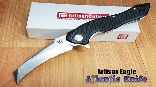 Artisan Eagle Black G10 D2 Framelock Folding Knife​ 1816pbkf [upl. by Nitsrik936]