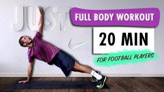 FULL BODY WORKOUT For Football Players  BODYWEIGHT  Improve Your Strength amp Get Fit  Advanced [upl. by Benil610]