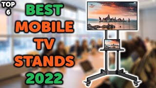 6 Best Mobile TV Stands in 2022  Top 6 Portable TV Stands on Wheels in 2022 [upl. by Hepzi]