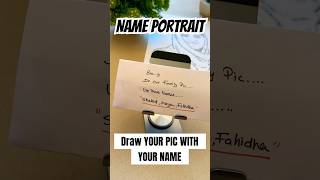 Amazing Name Portrait ⚡️ nameart raheemredsarts creativity giftforher giftforhim art [upl. by Drolet]