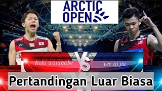 Lee Zii Jia vs Koki Watanabe  Badminton Arctic Open 2024 [upl. by Tai]