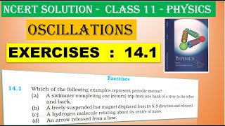 NCERT SOLUTION  CLASS 11 PHYSICS  EXERCISES 141  OSCILLATIONS IN TAMIL [upl. by Acissej]