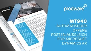 MT940  Automatischer Offene PostenAusgleich für Microsoft Dynamics AX [upl. by Lotsyrk]