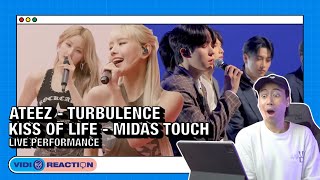 Indonesian Singer reacts to ATEEZ에이티즈  Turbulence amp Kiss Of Life  Midas Touch Live Performance [upl. by Foote]