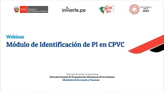 DGPMI Proyectos de inversión en Centros de Promoción y Vigilancia Comunal CPVC Módulo 1 Formulación [upl. by Ygiaf44]