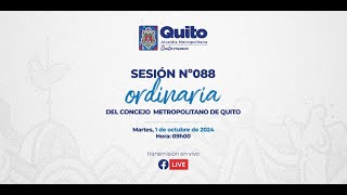 SesiónOrdinaria088 del Concejo Metropolitano de Quito ConcejoAbiertoQuito [upl. by Suillenroc474]