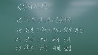 중세국어 제1강 훈민정음 제자원리 [upl. by Nehtan]