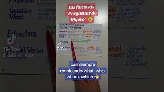 Object Questions ¿Sabes Cómo Usarlas 🤔 Aprende la Fórmula en 50 Segundos ⏱️ [upl. by Yrmac]