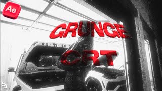 Dark Grunge CRT Effect  After Effects Tutorial [upl. by Artep576]