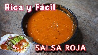 SALSA ROJA FACIL Y RAPIDA PARA TACOS DORADOS [upl. by Modeste]