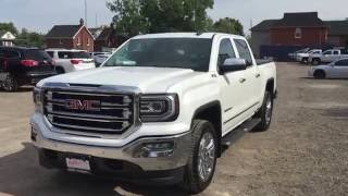 2016 GMC Sierra 1500 SLT 4WD Crew Cab Z71 Suspension Cooled Seats White Oshawa ON Stock 161584 [upl. by Egnalos]