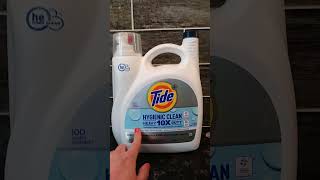 In Hand Review of Tide Hygienic Clean Heavy Duty 10x Free Liquid Laundry Detergent Unscented [upl. by Ettena]