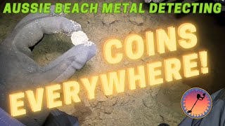 So Many Coins A New Personal Record  Australian Beach Detecting 2024  Minelab Equinox 800 [upl. by Coyle660]