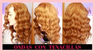 COMO HACER ONDAS CON TENACILLAS PASO A PASO 🎀 sandranewlook [upl. by Wilmette373]