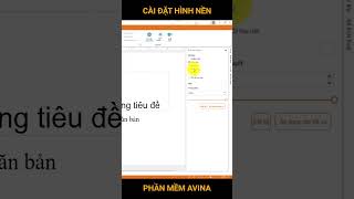 Avina Authoring Tools  Hướng dẫn cài đặt hình nền [upl. by Audri]