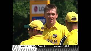 Glenn McGrath creates history 2003 Cricket World Cup Australia VS Namibia [upl. by Narrad]