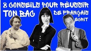 8 CONSEILS POUR RÉUSSIR TON BAC DE FRANÇAIS  ÉCRIT [upl. by Eldredge]