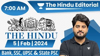 5 Feb 2024  The Hindu Analysis  The Hindu Editorial  Editorial by Vishal sir  Bank  SSC  UPSC [upl. by Naej485]