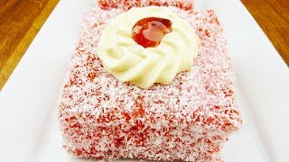 Episode 99  Mauritian Red Lamington Cake  Gateau Jam Francis  Gato Carré rouge [upl. by Asilehs255]