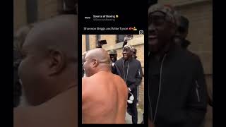 Mike Tyson and Shannon Briggs play fighting in the streets [upl. by Aicire]