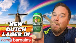 HomeBargainsLtd Hollandia Premium Dutch Lager Review [upl. by Laurent]