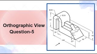 Orthographic View Question5  Engineering Drawing  Autocad  Knowledge World [upl. by Nabetse624]