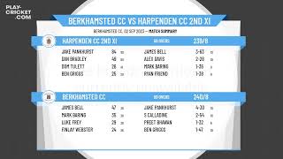 Hertfordshire Cricket League  Division 2 A  Berkhamsted CC v Harpenden CC 2nd XI [upl. by Kerianne453]