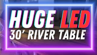 We Made a Huge 30 River Table Epoxy Bar with LED Lights [upl. by Asit428]