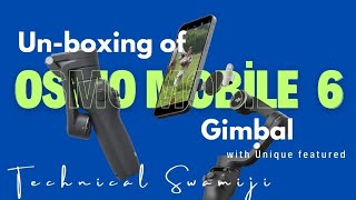 Unboxing of quotDJI OSMO Mobile 6quot Smartphone Gimbal Stabilizer for smooth Videography [upl. by Annaehs459]