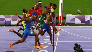 Noah Lyles SHOCKS the world with Olympic victory in mens 100M race [upl. by Cissiee858]