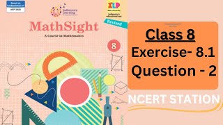 Mathsight Class 8 Exercise 81 Question 2  simple interest and compound interest  Mathsight [upl. by Jael]