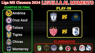 DEFINIDA la LIGUILLA en la LIGA MX  ESTOS EQUIPOS JUGARÁN el PLAYIN del CLAUSURA 2024 [upl. by Aneema368]