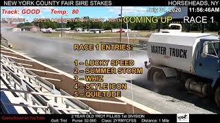 REPLAY Horseheads NY 73120 New York Fair Sire Stakes Harness Racing July 31 2020 [upl. by Tema]