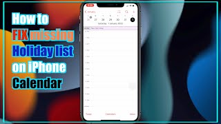 How to FIX Missing Holidays on iPhone Calendar [upl. by Di]