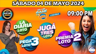 Sorteo 9 PM Loto Honduras La Diaria Pega 3 Premia 2 SABADO 04 de mayo 2024 ✅🥇🔥💰 [upl. by Yllut]