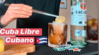 Cuba Libre e Cubano 🇨🇺 Cocktail Tutorial shqip🌟🇦🇱🍸 BARMAN  Jurgen Hakani [upl. by Esiralc27]