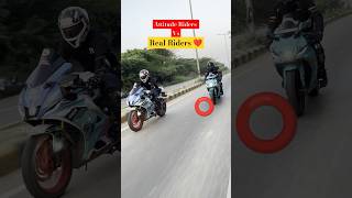 Attitude Riders 🤬 vs Real riders 😍 automobile motivation knowledge motivational funny roadave [upl. by Farlay]