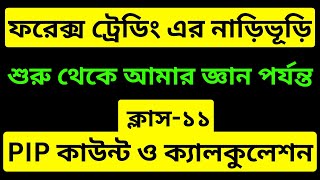 ফরেক্স PIP CALCULATION ক্লাস নাম্বার১১ । Forex Trading Bangla Tutorial for Beginner Full Course [upl. by Hahn]