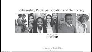 CITIZENSHIP PUBLIC PARTICIPATION amp DEMOCRACY CPD1501 LAW LLB [upl. by Eenar941]